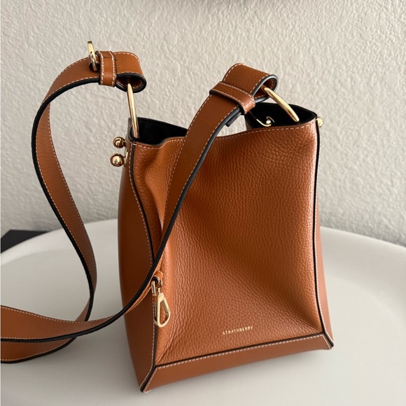 Strathberry Tan Crossbody Bag Midi Size - Picture 9 of 12